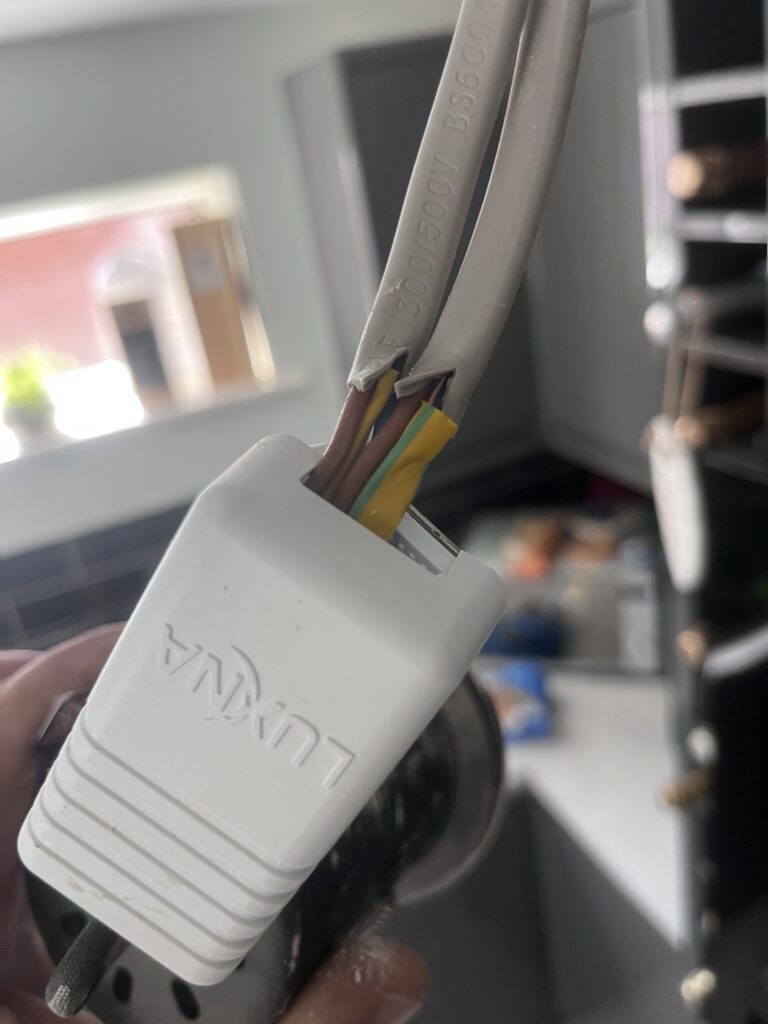 Electrical accessory wiring checked during an EICR inspection
